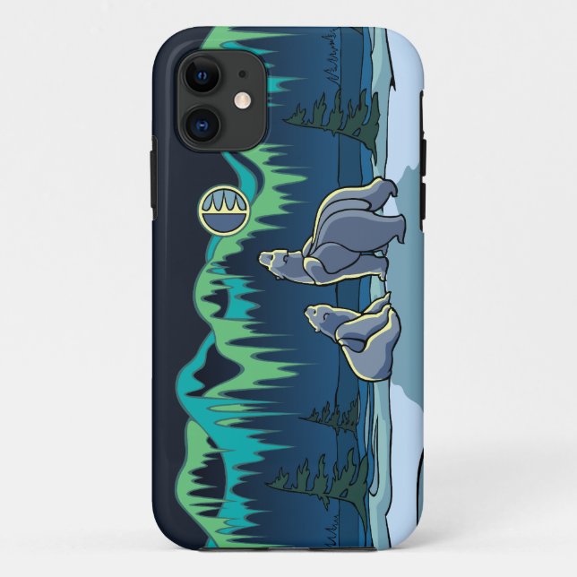 11 Ours polaire IPhone 5 Coque Faune Art Ours Cadeaux (Dos)