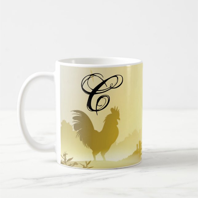  11 Oz. Café Mug Sunny Matin Farm Pays Rusti (Gauche)