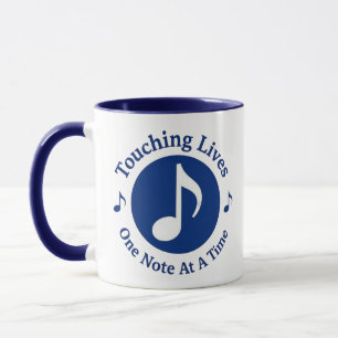 11 oz Café Mug Touching vit une note à la fois