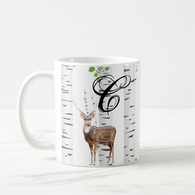  11 Oz. Coffee Mug Deer Doe Buck Woodland Chasse (Gauche)