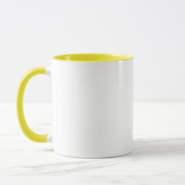 11 oz Mug à Accent Jaune pour Sips de tous les jou (Gauche)