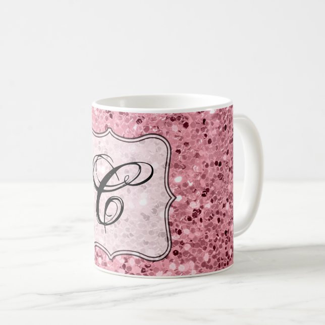 11 Oz. Parties scintillant or Rose de café Mug (Devant droit)