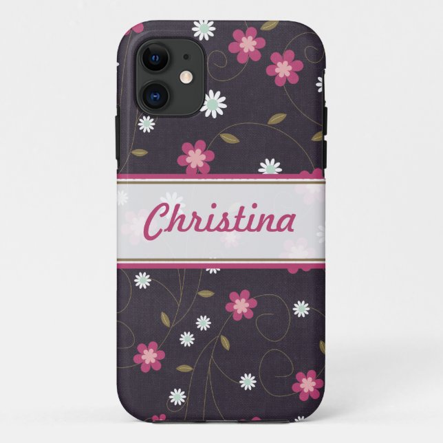 11 Pink Flowers Mate ID™ iPhone 5 Coque (Dos)