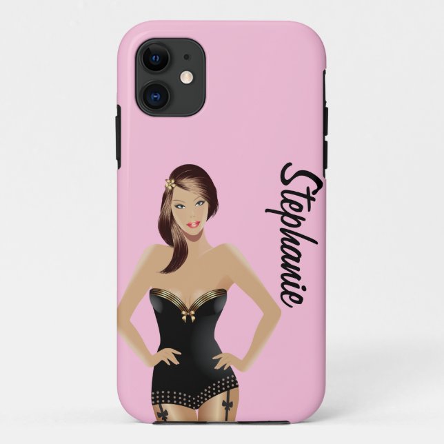 11 Pink Girl Mate ID™ iPhone 5 Coque (Dos)