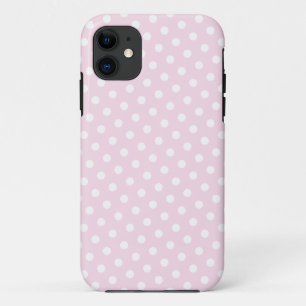 11 Pink & White Polka Motif iPhone 5 Coque