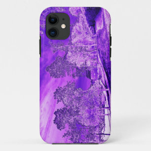 11 Pittoresque Pond House dans Purple iPhone 5 Coque