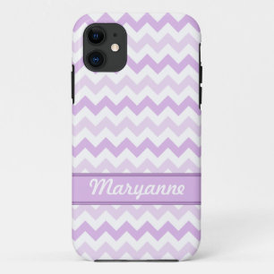 11 Purple & White Chevron personnalisé iPhone 5 Coque