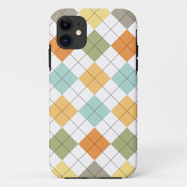 11 Retro Diamond Motif iPhone 5 Coque (Dos)