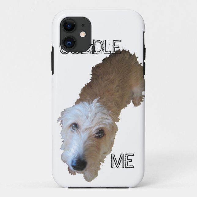 11 Scruffy Chien "CUDDLE ME" iPhone 5 Coque (Dos)