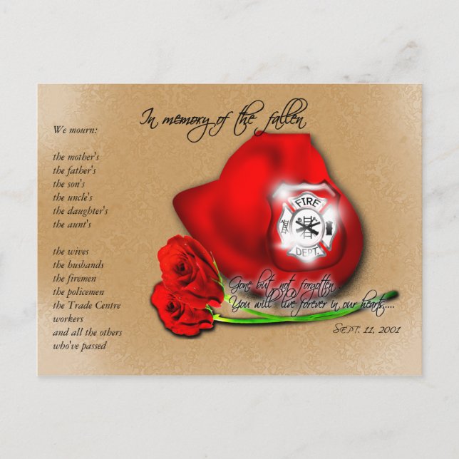 11 septembre 9/11 Carte postale commémorative (Devant)