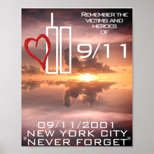 11 septembre 9/11 Poster commémoratif