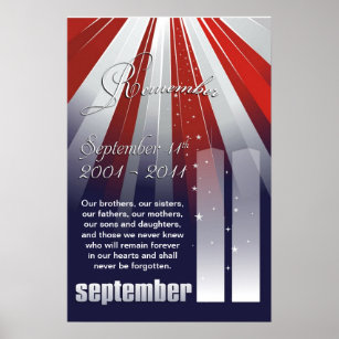 11 septembre - Grande affiche du souvenir