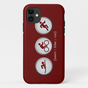 11 Triathlon Swim-Bike-Run iPhone 5 Coque (maroon)