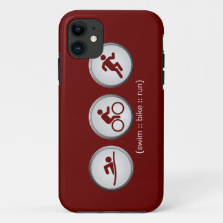 11 Triathlon Swim-Bike-Run iPhone 5 Coque (maroon)