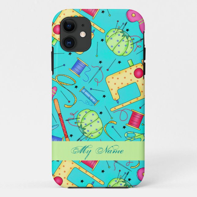 11 Turquoise Couture Art Personnalisé iPhone 5 Coque (Dos)