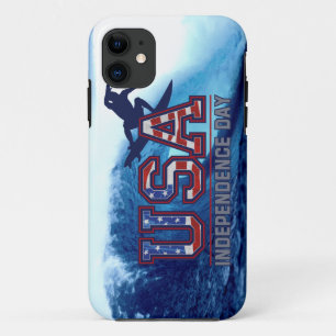 11 USA Surfer Independence Day iPhone 5 Coque