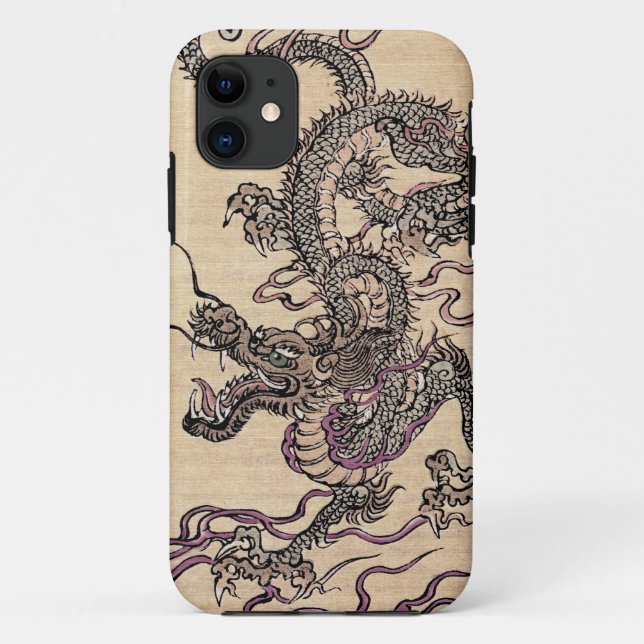11 Vintage japonais Dragon Imaginaire coque iphone d' (Dos)