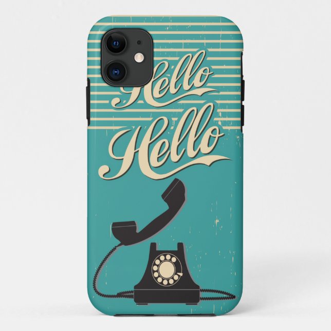 11 Vintage Retro Hello iPhone 5 5S Coque (Dos)