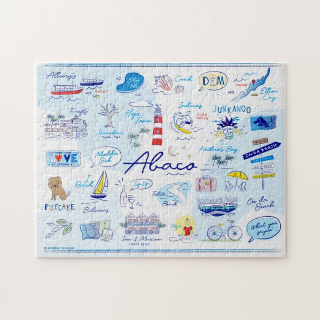 11 X14 Puzzle (252 pièces) " ABC's of Hope Town (Horizontal)