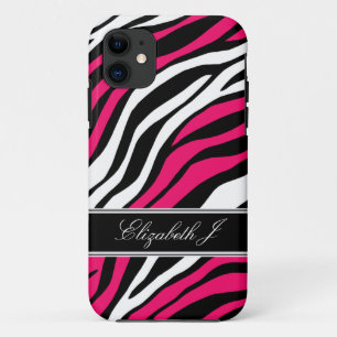 11 Zebra Print Mix Fuchsia iPhone 5 Coque