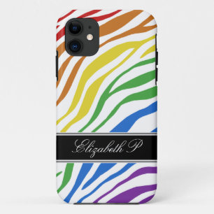 11 Zebra Print Mix Rainbow iPhone 5 Coque
