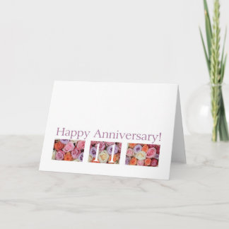11e anniversaire Mariage Carte pastel roses