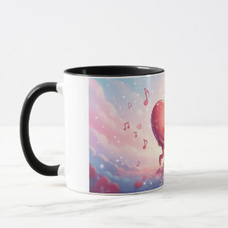 11oz Mug Kissing Coeurs "Love Notes" Cute mug