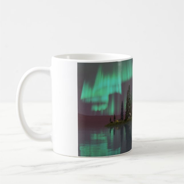11oz mug with "Aurora Halo" image (Gauche)