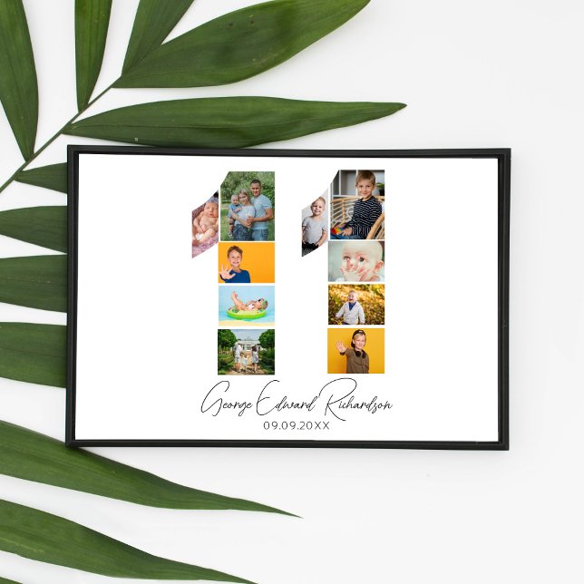 11th Birthday Photo Collage Poster Keepsake (Créateur téléchargé)