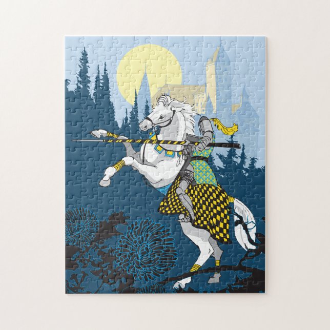 11x14 Jousting Knight Puzzle pour les aveugles de  (Vertical)