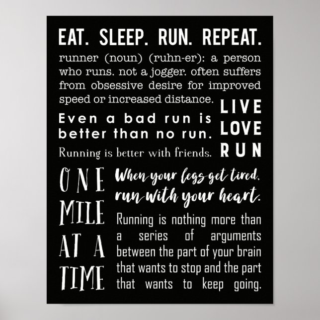 11x14 Running Inspiration Poster (Devant)