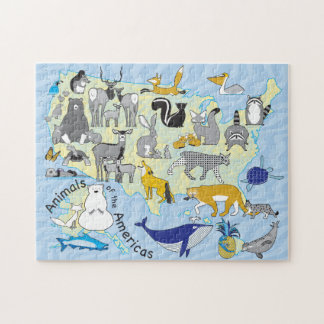 11x14 US Animals Puzzle pour les aveugles de coule