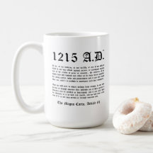 1215 A.D.™ La Magna Carta Article 61 Mug classique
