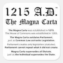1215 A.D.™ Stickers de common law Magna Carta
