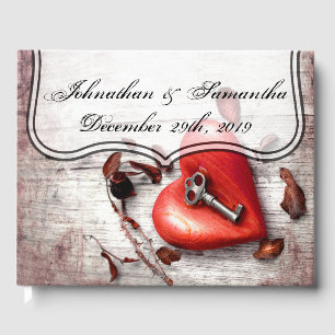 122 Page Mariage livre d'or Country Wood Key to my