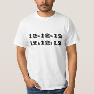12-12-12 blanc de T-shirt