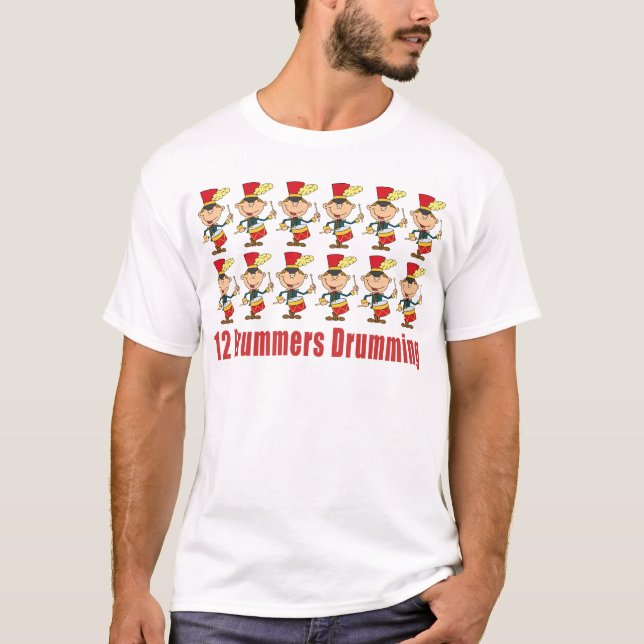 12 batteurs battant du tambour du T-shirts (Devant)