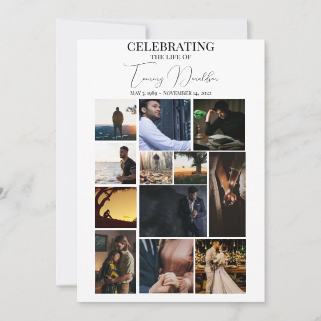 12 Collage de photos célébrant le programme funéra (Devant)