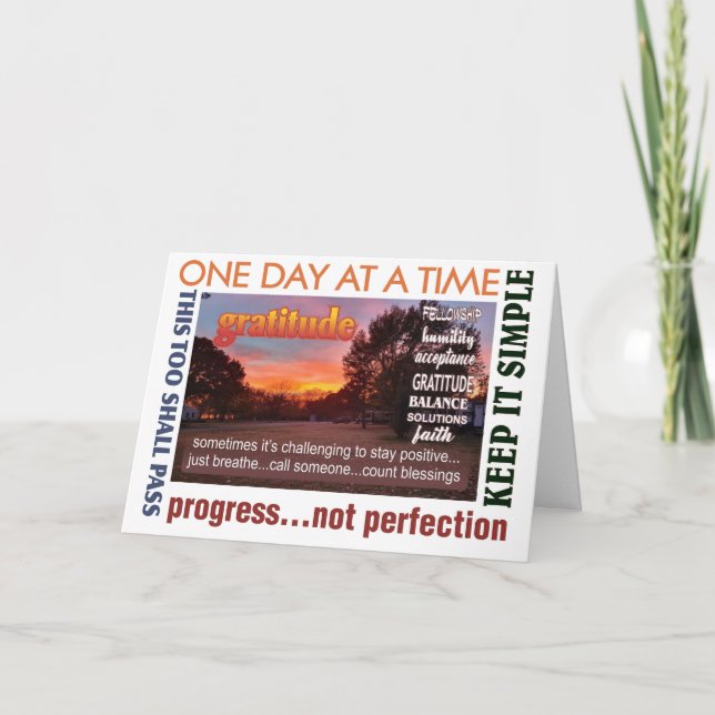 12 étape de récupération gradité carte de voeux 25 (Devant)