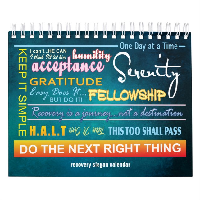 12 étapes slogans de récupération calendrier 23 (Protection)