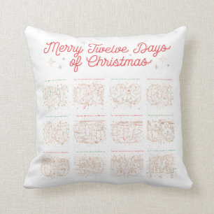 12 Jours DE NOËL / Coussin de Noël