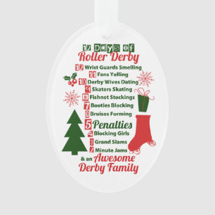 12 jours de Noël de Derby de rouleau, patinage de
