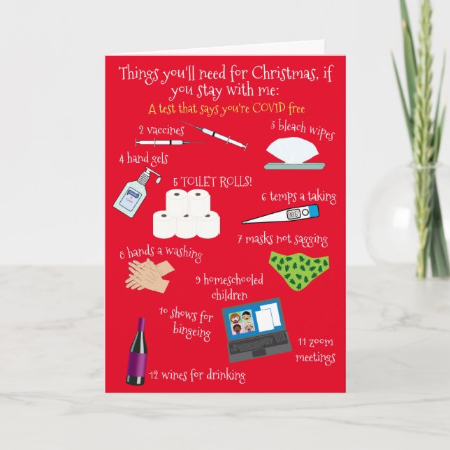 12 Jours de Noël et carte COVID (Devant)