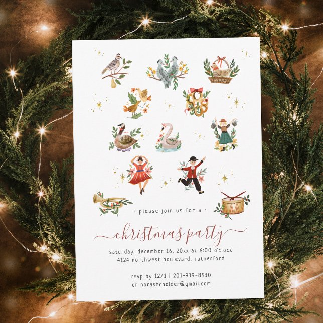 12 Jours de Noël | Invitation à une fête de vacanc (Créateur téléchargé)