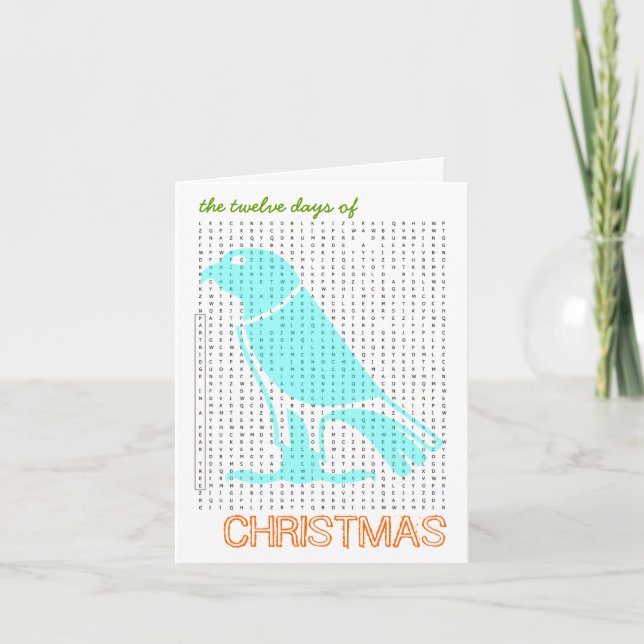 12 Jours De Noël Mot Recherche Carte 3 (Devant)