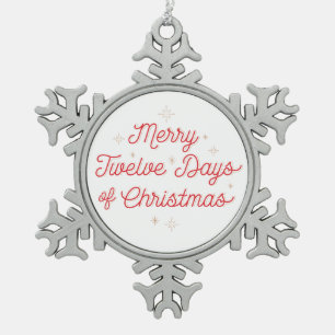 12 Jours DE NOËL / Ornement Flocon de neige