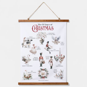 12 Jours de Noël Tapisserie murale pendante