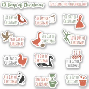 12 Jours de Stickers de Noël pour le Journal du pl