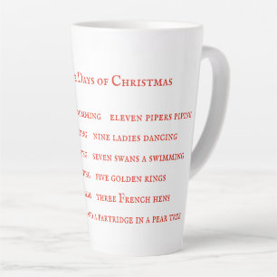 12 JOURS LYRICS Tall Latte Mug