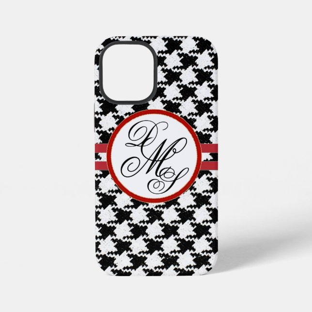 12 Mini Coque iphone Houndstooth personnalisé (Verso)